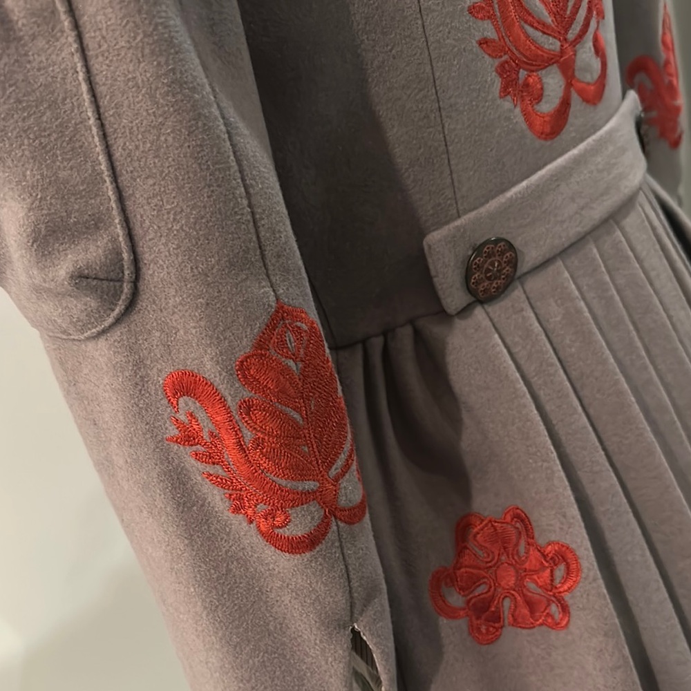 Embroidered Boho-Chic Wool Blend Jacket - Unique!! - image 4